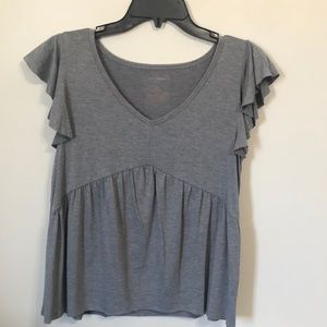 light grey top